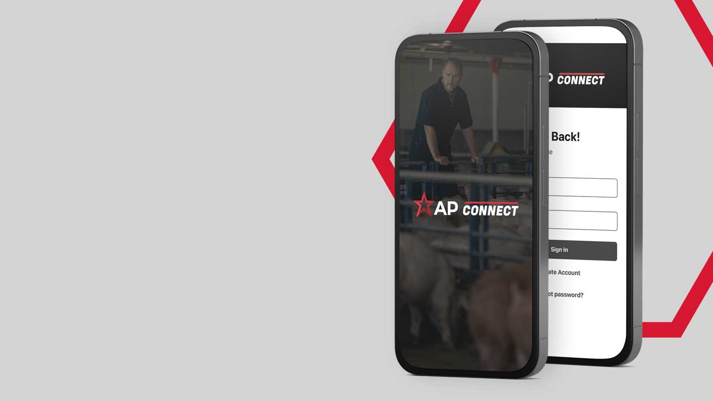 AP Connect screens on mobile device