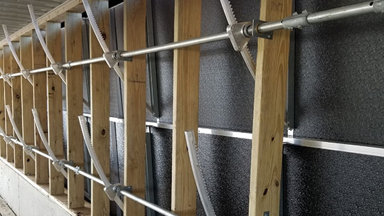 Optimum Airflow Outside tunnel door rack and pinion