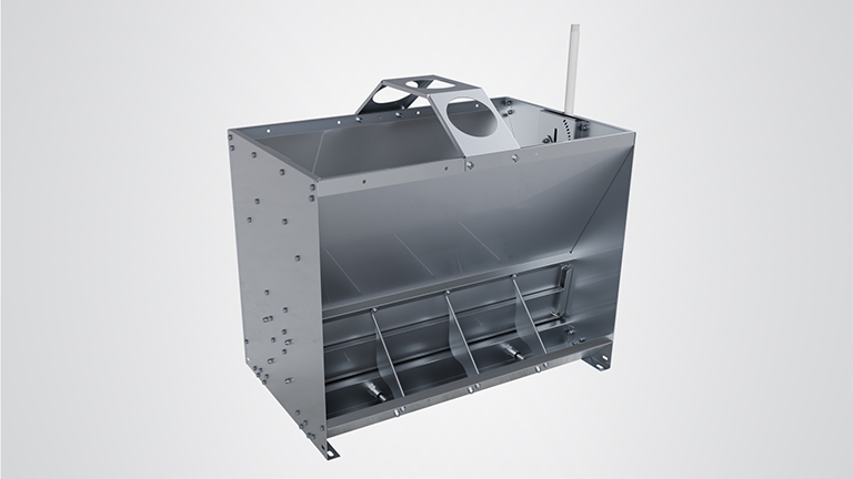 Comedouro Creche AP PRO para leitões de 5 a 28 kg – modelo 4 bocas duplo